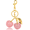 #B Pink Cherry Keychain, variant on Cherry Keychain Fashion Bag Charms Cute Pearl Keychains for Women Kawaii Red Purse Charm Car Keyrings