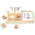 thumbnail image 2 of stanreset Matching Letter Game Wooden English Alphabet Card Game Machine Letter Spelling Game Early Educational Toys, 2 of 5