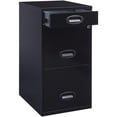 thumbnail image 4 of Pemberly Row Set of 18 3-Drawer Metal File Cabinet with Pencil-Drawer in Black, 4 of 11