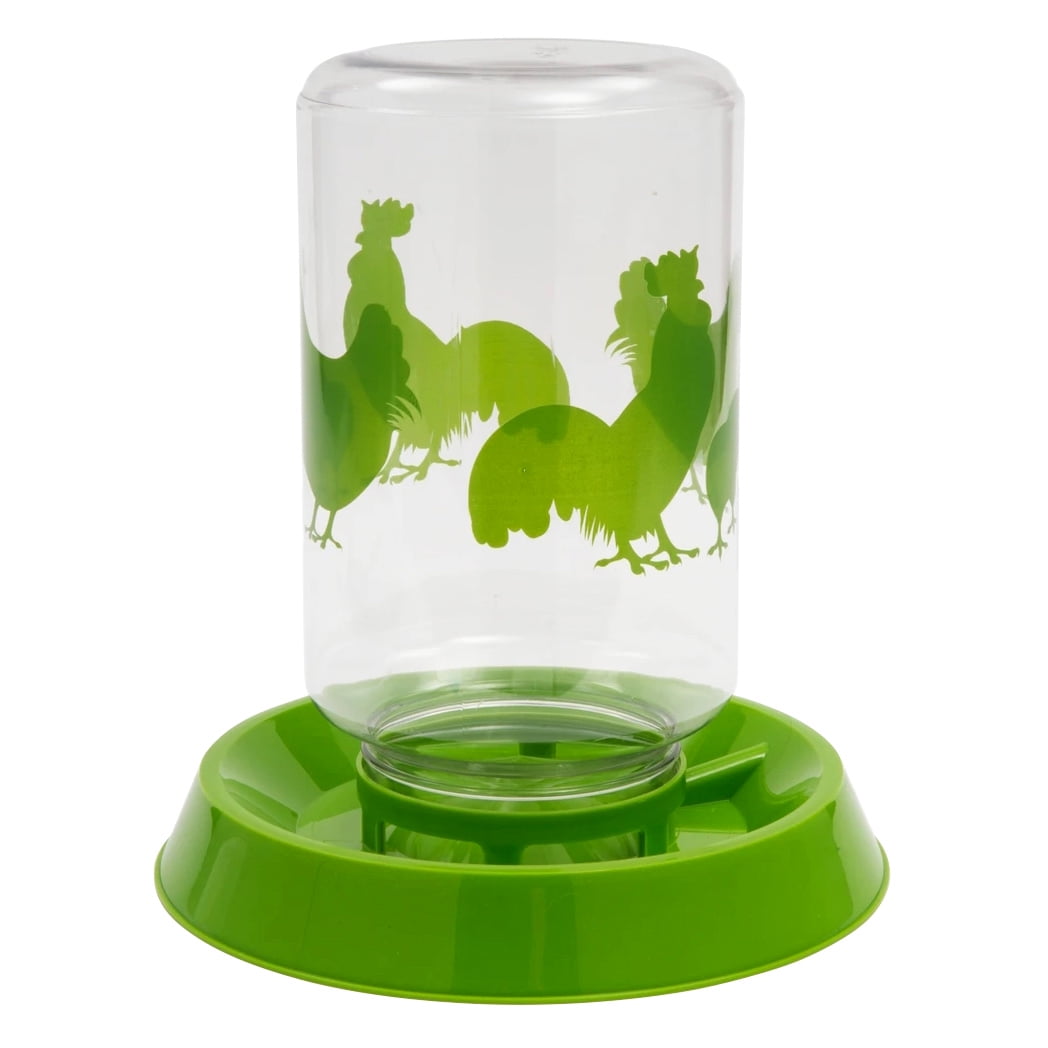 CHICKEN FEEDER/WATERER COMBO GREEN 128 OZ