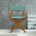 thumbnail image 2 of 18" Director's Chair Honey Oak Frame-Teal Cabana, 2 of 3