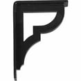 thumbnail image 5 of Ekena Millwork 2"W x 7 1/2"D x 10"H Bradford Wrought Iron Bracket, (Triple center brace), Powder Coated Black, 5 of 7