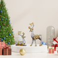 thumbnail image 5 of Goodw7 Christmas Ornaments Indoor, Set of 2 Resin Reindeer Statues with Detailed Antlers and Body, Cozy Winter Decor for Living Room Bedroom Desk Entryway Shelf Display, 5 of 9