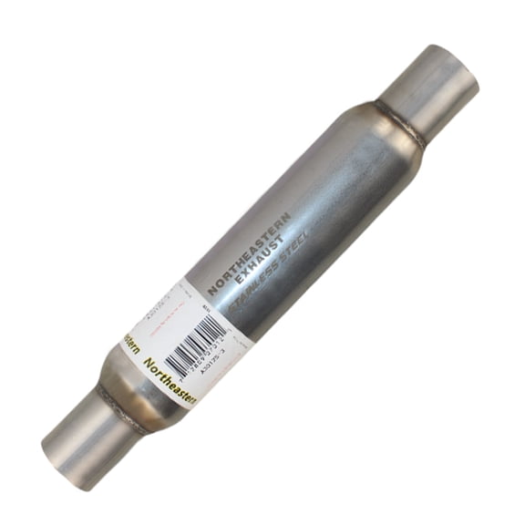 Colt Exhaust | Stainless Steel Universal Glass Pack Muffler / Resonator 2" Inlet (2.12" OD) x 17" Length – Performance Sound (Modification Required)
