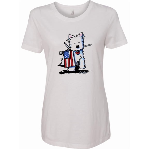Inktastic Us Flag Westie Women's T-Shirt