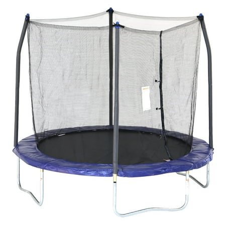 Skywalker Trampolines 8ft Round Trampoline with Safety Enclosure Net, Green - Outdoor Bounce Mat for Kids & Adults