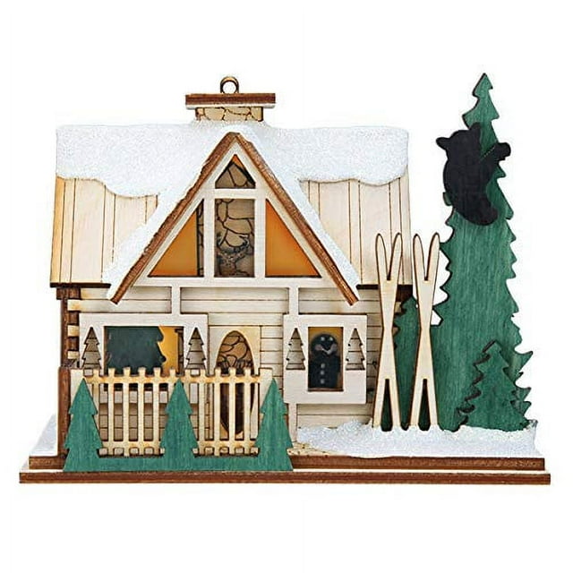 Ginger Cottages Santas Ski Lodge Adornos Para Árbol De Navidad