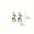 thumbnail image 5 of Rudolph The Red Nose Reindeer Earrings Earring Cubic Zirconia Crystals Christmas, 5 of 5