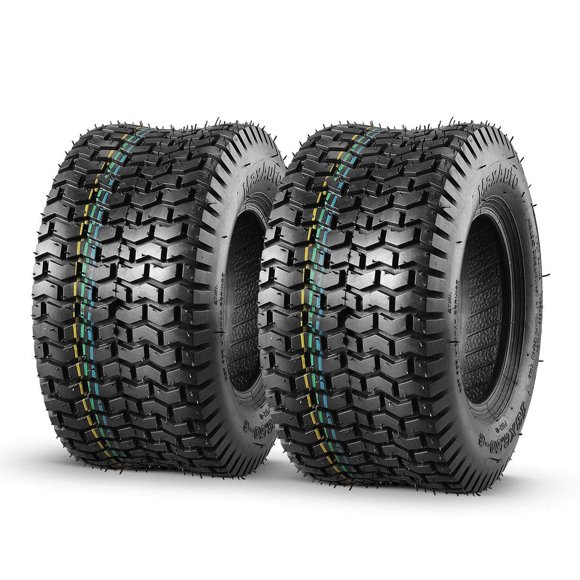 MaxAuto 2 Pcs Pneus de Gazon de Tondeuse 13x6.50-6 Pneus de Tracteur de Pelouse et de Jardin 13x6.5-6, Pneu de Tondeuse à Zéro Rotation 13x6.5x6, Sans Chambre 4PR/4Ply