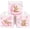 Pink Bear, variant on 11.8 Inch Fabric Cube Storage Bins with Metal Frame, Bear, 3-Pack