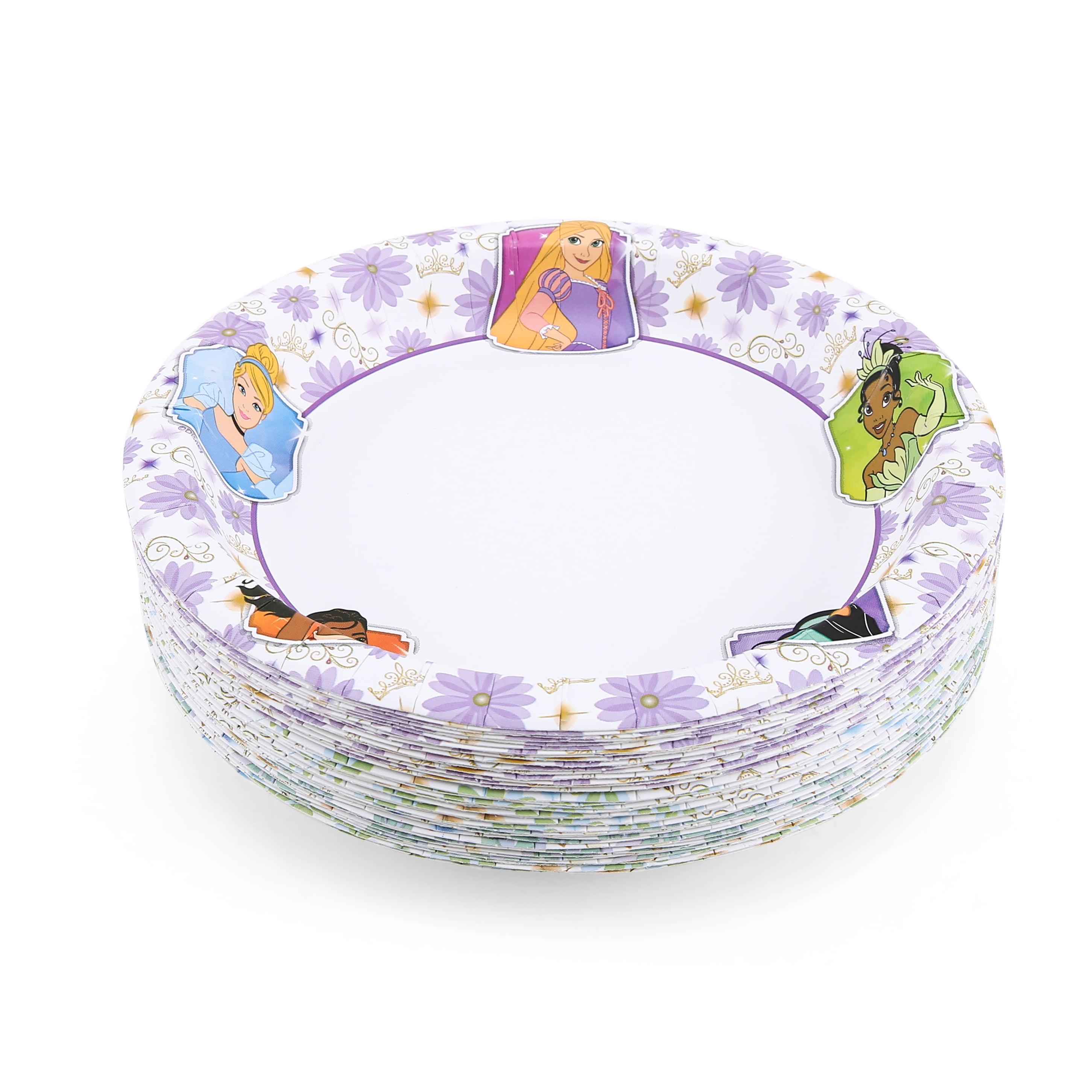 Glad Kids - 8.5" Round Paper Plate - 320ct - Disney - Floral Frames - MIXED PACK