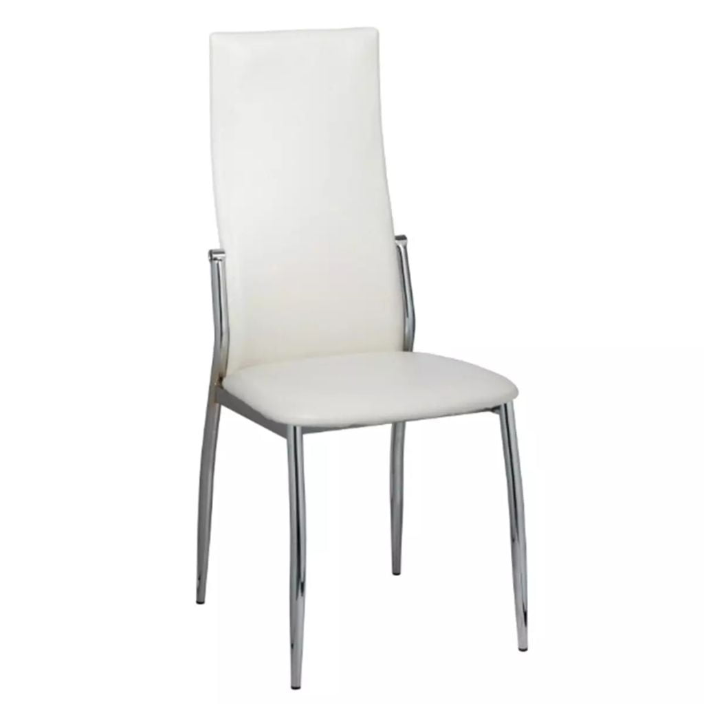 Kepooman 4pcs High Back Dining Chairs for Kitchen, White Kepooman 4pcs High Back Dining Chairs for Kitchen, White