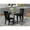 Black, variant on 3 Piece Norfolk Rectangular Dinette Set - Linen White