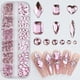 thumbnail image 1 of Kit de 12 rejillas 3D de base plana para decoración de uñas, con diamantes de imitación y gemas, cristales AB, para joyería, manualidades, rostro, ropa y decoración de uñas., 1 of 5