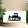 thumbnail image 6 of 1 Pcs 2D Flat License Plate Covers & Frames, Bulldozer For Decorative Front, Waterproof For Decoration Aluminum License Plate Covers & Frames Cover For Men Women, 12" X 6", 6 of 6