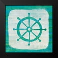 thumbnail image 2 of Averinos, Melissa 15x15 Black Modern Framed Museum Art Print Titled - Ahoy IV Blue Green, 2 of 5
