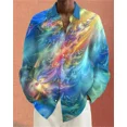 thumbnail image 1 of Camisa de manga larga de un solo pecho de alta calidad para hombre de moda social Camisa nueva con estampado de mariposa para hombre Top de estilo de diseñador callejero, 1 of 6