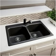 thumbnail image 2 of 31.5" x 20.5" x 8.25" Vision 210 Silgranit Double Bowl Drop-In Kitchen Sink - Anthracite, 2 of 2