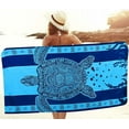 thumbnail image 3 of Blue Sea Turtle Beach Towel Blanket, Thin Lightweight Absorbent Quick Dry Sand Free Swimming Bath Shower Pool Towels Sea Turtle Gifts for Men Women Girls, 3 of 6