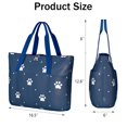 thumbnail image 3 of Tote Bag for Women - Paw Print Shoulder Bag - Large Utility Work Duffle Bag with Zipper Handbag for Travel, Work, Sprots, 3 of 5