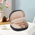 thumbnail image 3 of koolsoo Jewelry Case Removable Tray Portable Jewelry Bag for Bracelet Bead Rings Black, 3 of 6