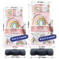 thumbnail image 6 of KAINSY Personalized Rainbow Toddler Nap Mat for Preschool - Custom Name Sleeping Mat with Pillow and Blanket, Soft & Comfortable Roll-Up Nap Mat for Daycare, Kindergarten, Camping, Travel, 6 of 8