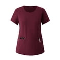 thumbnail image 6 of Byworldtasic Women's Lightweight Work Set Hospital Work Clothes Short Sleeve Tops and Drawstring Pants Set with Pocket, 6 of 9