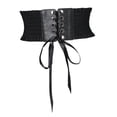 thumbnail image 4 of Corsé de piel sintética con cierre de encaje y correas anchas y elásticas para vestido de novia. Negro B, 4 of 9