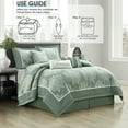 thumbnail image 3 of Lanco Sage 7 Piece Comforter Set King Size, Jacquard with Matching Solid Piecework Bedding Set, All Season, Matching Bedskirt, Pillows & Shams, 3 of 8