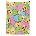 thumbnail image 3 of Ambesonne Happy Emoji Tablecloth Rectangular Table Cover, Colorful Circles Faces, 60"x84", Fern Green and Mustard, 3 of 4