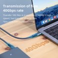 thumbnail image 4 of Cable de pantalla de codo USB4 de 40Gbps, tipo C a C, PD3.1, Cable de carga rápida de 240W, 8K @ 60Hz, para Nintendo, PS5, Switch, MacBook Pro, iPad, 4 of 5