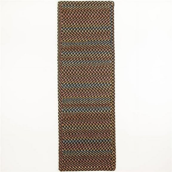 Rhody Rug WO81R024X096B 2 x 8 ft. Woodstock Rectangle & Runner, Onyx & Multi Color