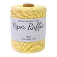thumbnail image 2 of Crochet rafia hilo de papel de 15 mm rafia cuerda redonda de cuerda 328 yardas para bolsas de crochet gorro de playa tejido de bricolaje de verano Amarillo, 2 of 8
