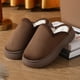 thumbnail image 3 of 2024 zapatillas gruesas de otoño e invierno para mujer, pantuflas cálidas de algodón con suela gruesa para interiores y exteriores 4,0, 3 of 5