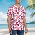 thumbnail image 5 of Balery Tulips Flowers Print Men's Hawaiian Shirts Short Sleeve Beach Shirt Relaxed Fit Vacation Button Down Shirts-Medium, 5 of 9