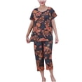 thumbnail image 1 of Birdeem Blouses pour Femmes Femmes Été Décontracté Ensemble Deux Pièces Pyjamas Manches Courtes Col Rond Haut/chemise Ensemble Coton Soie Costume Grande Taille Confortable Respirant Cardigan Bouton Poche, 1 of 12