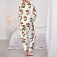 thumbnail image 6 of Goofa Mushroom Printed Women’s 2 Piece Pajama Set Super,Pajamas Women's Long Sleeve Sleepwear Soft Button Down Loungewear Pjs Lounge Set Nightwear-Large, 6 of 9