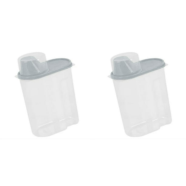 Recipientes Ionze para almacenar alimentos con tapa, recipientes para almacenar granos, recipientes acrílicos para almacenar arroz, dispensador hermético de 2,5 l con taza medidora, frasco sellado