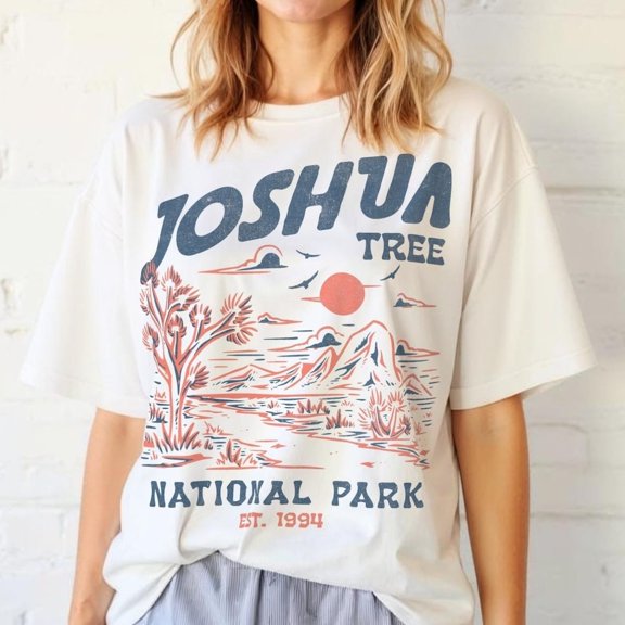 Joshua Tree National Park T-Shirt, Retro Graphic Tee All Size S-3XL