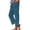 Blue, variant on Womens Dress Pants Women's Linen Printed Fashionable Simple Casual Loose Pants