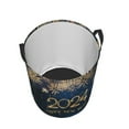 thumbnail image 4 of Xecao Happy New Year 2024 (3) Print Laundry Hamper Basket,designed for Blanket Storage and Nursery Clothes in the Bedroom, 4 of 8