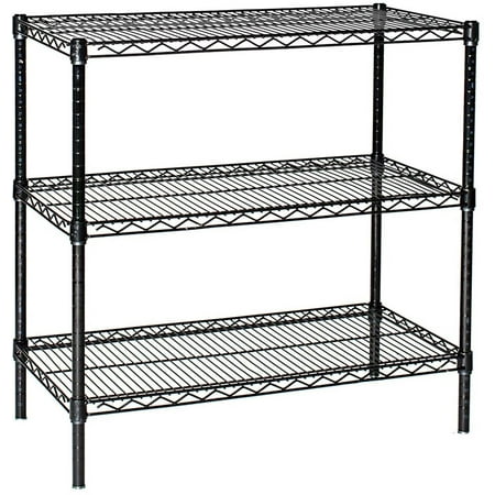 

21 Deep x 72 Wide x 86 High 3 Tier Black Starter Shelving Unit