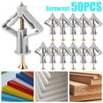 thumbnail image 2 of Mains Bricolage 50 Pcs Fixations de Plâtre Anti-Rotation Kit d'Ancrage pour Cloison Sèche Type Papillon Ancre de Fixation Murale avec Vis pour Panneau de Plâtre Panneau de Fibres Panneau Creux, 2 of 7