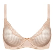 Varsbaby Women's Sexy Lace Bra Balconette Mesh Underwired Demi Shelf Bra Unlined See Through Bralette