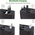 thumbnail image 2 of Universal Travel Adapter Fast Charger, All in One Plug Adapter With 2 USB-C PD20W GaN Worldwide Power Adapter International Wall Charger Foldable Plug Converter Travel Essential for Europe UK US Asia, 2 of 8