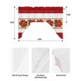 thumbnail image 5 of Red Poinsettia Christmas Swag Valances for Windows, Small Curtains Drapes, Xmas Botanical Winter Floral Kitchen Window Curtains Over Sink Window Treatment Valance for Bedroom/Bathroom 56"x36", 5 of 5
