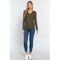 thumbnail image 4 of TheLovely Women's & Juniors Casual Long Sleeve V-Neck Thermal T-Shirts Top, 4 of 4