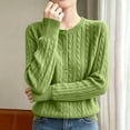 thumbnail image 6 of Stamzod Sweaters for Women Fall Winter Long Sleeve Knitted Cardigan Sweater Loose Fit Textured Button Up Cardigans Green S, 6 of 6