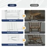 SERWALL Outdoor Rocking Chair, HDPE Weatherproof Patio Rocker, White ...