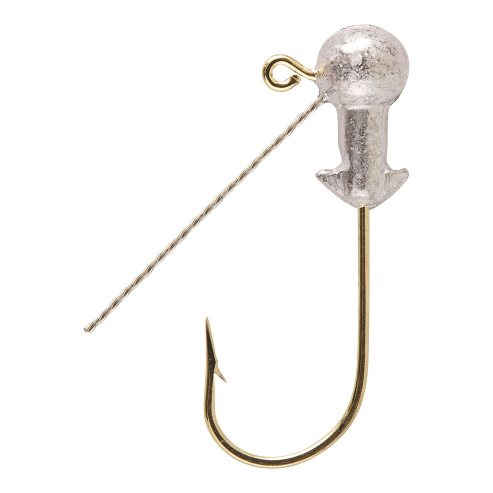 (2 pack) Eagle Claw Weedless Unpainted Ball head Fishing Jig, 1/8 oz.